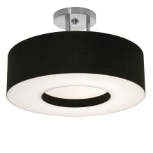Montclair 2 Light 13" Wide Semi-flush Drum Ceiling Fixture with Fabric Shade