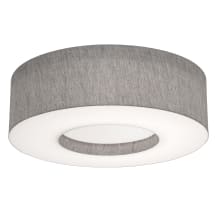 Montclair 2 Light 13" Wide Flush Mount Drum Ceiling Fixture with Fabric Shade