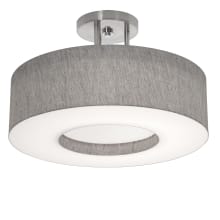 Montclair 2 Light 13" Wide Semi-flush Drum Ceiling Fixture with Fabric Shade