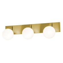Metropolitan 3 Light 30" Wide LED Vanity Strip with Frosted Glass Shades