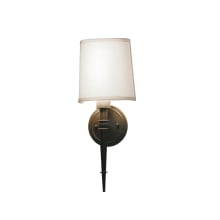 Montrose 18" Tall ADA LED Bathroom Sconce with Fabric and Acrylic Shade