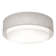 Sanibel 23" Wide Commercial LED Flush Mount Ceiling Fixture with Fabric and Acrylic Shade