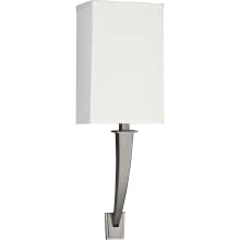 Sheridan 19" Tall ADA Commercial LED Bathroom Sconce with Acrylic and Fabric Shade