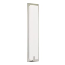 Sinclair 18" Tall ADA Commercial LED Bathroom Sconce with Acrylic Shade