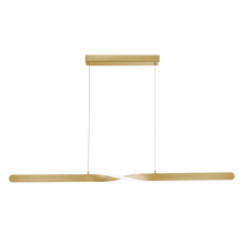 Twist 48" Wide LED Abstract Linear Chandelier