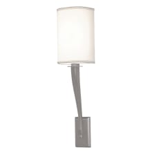 Tory 23" Tall ADA Commercial LED Bathroom Sconce with Acrylic and Fabric Shade