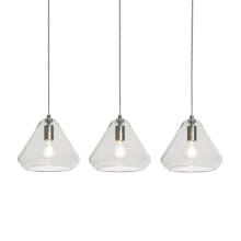Armitage 3 Light 41" Wide Linear Pendant with Clear Glass Shades