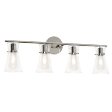Amanda 4 Light 31" Wide Vanity Light with Clear Glass Shades