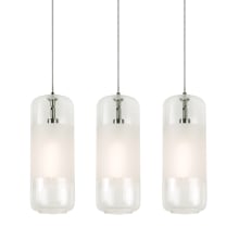 Hermosa 3 Light 41" Wide Linear Pendant with Clear Glass Shades