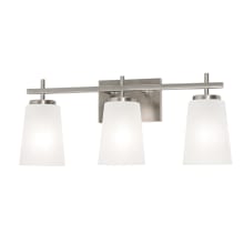 Joanna 3 Light 23" Wide Vanity Light with Frosted Glass Shades