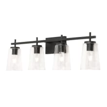 Joanna 4 Light 32" Wide Vanity Light with Clear Glass Shades