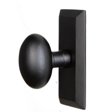 Vale  - Rustic Cast Iron Non-Turning One Side Dummy Door Knob with Aeg Egg Knob