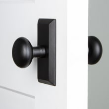 Vale  - Rustic Cast Iron Non-Turning Two-Sided Dummy Door Knob Set with Keep Knob