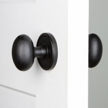 Loch - Rustic Cast Iron Non-Turning Two-Sided Dummy Door Knob Set with Oval Egg Knob