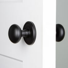 Loch - Rustic Cast Iron Non-Turning Two-Sided Dummy Door Knob Set with Round Keep Knob