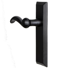 Keep - Rustic Farmhouse Cast Iron Left Handed Non-Turning One Sided Single Dummy Door Lever with Tine Scroll Lever