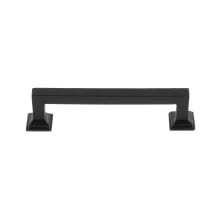 Rustic Modern Black Cast Iron 4" Center to Center Cabinet Handle / Drawer Pull