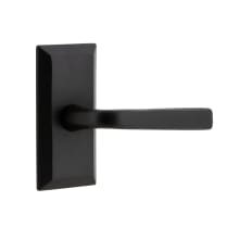 Vale  - Rustic Cast Iron Right Handed Passage Door Lever Set with Lance Lever and 2-3/4" Backset