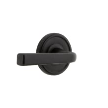 Loch - Rustic Cast Iron Left Handed Privacy Door Lever Set with Lance Lever and 2-3/4" Backset
