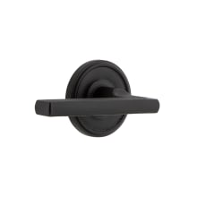 Loch - Rustic Cast Iron Left Handed Privacy Door Lever Set with Dirk Lever and 2-3/4" Backset