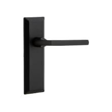 Keep - Rustic Cast Iron Right Handed Privacy Door Lever Set with Dirk Lever and 2-3/4" Backset