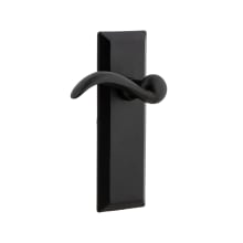 Keep - Rustic Cast Iron Left Handed Privacy Door Lever Set with Tine Lever and 2-3/4" Backset