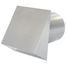 6 Inch Round Galvanized Steel Wall Cap with Integrated Damper