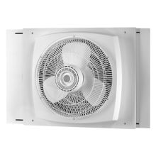 16 Inch 2470 CFM 3-Speed Window Fan with Storm Guard Housing for Window Openings Between 26-1/2 and 34-1/2 Inches