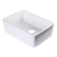 24 Inch Smooth Small Fireclay Farmhouse Kitchen Sink