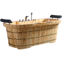 65" Soaking Bathtub for Free Standing Installation - comes with Headrests