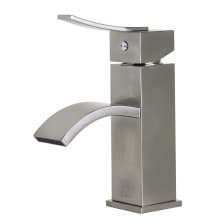 Square Body Curved Spout Single Lever Bathroom Faucet