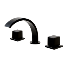 1.2 GPM Widespread Bathroom Faucet with Curved Faucet Head