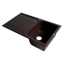 Alfi Trade 33-7/8" Drop In Single Basin Granite Composite Kitchen Sink with Drainboard