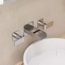 1.2 GPM Wall Mounted Widespread Bathroom Faucet