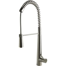 Kitchen Faucet with Commercial Style Spring Spout - Solid Stainless Steel