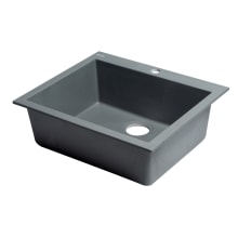 Alfi Trade 23-5/8" Drop In Single Basin Granite Composite Kitchen Sink