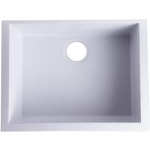Alfi Trade 23-5/8" Undermount Single Basin Granite Composite Kitchen Sink