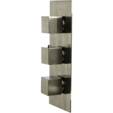 Concealed 3-Way Thermostatic Valve Shower Mixer with Square Knobs