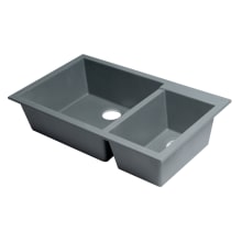 Alfi Trade 33-7/8" Undermount Double Basin Granite Composite Kitchen Sink