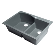 Alfi Trade 33" Drop In Double Basin Granite Composite Kitchen Sink