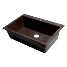 Alfi Trade 33" Drop In Single Basin Granite Composite Kitchen Sink