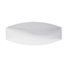 71" X 32" Free Standing Resin Soaking Tub with Center Drain and Drain Assembly