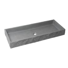 39-5/8" Rectangular Concrete Vessel Bathroom Sink