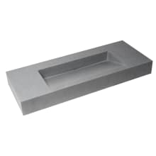 48" Rectangular Concrete Vessel Bathroom Sink