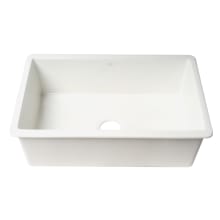 30" Drop In Single Basin Fireclay Kitchen Sink