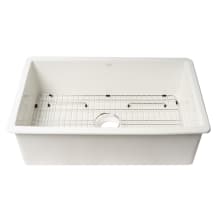 32" Drop In Single Basin Fireclay Kitchen Sink