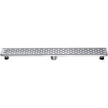 32" Wide Linear Shower Drain with Groove Lines