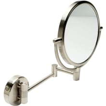12-1/8" x 9-7/8" Circular Metal Framed Make-up Mirror