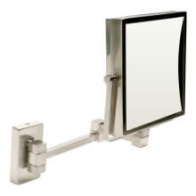 12-7/8" x 17-1/8" Square Metal Framed Make-up Mirror