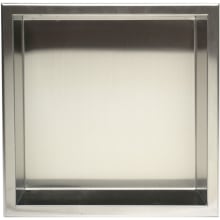 12" x 12" Stainless Steel Recessed Shower Niche with Square Single Shelf